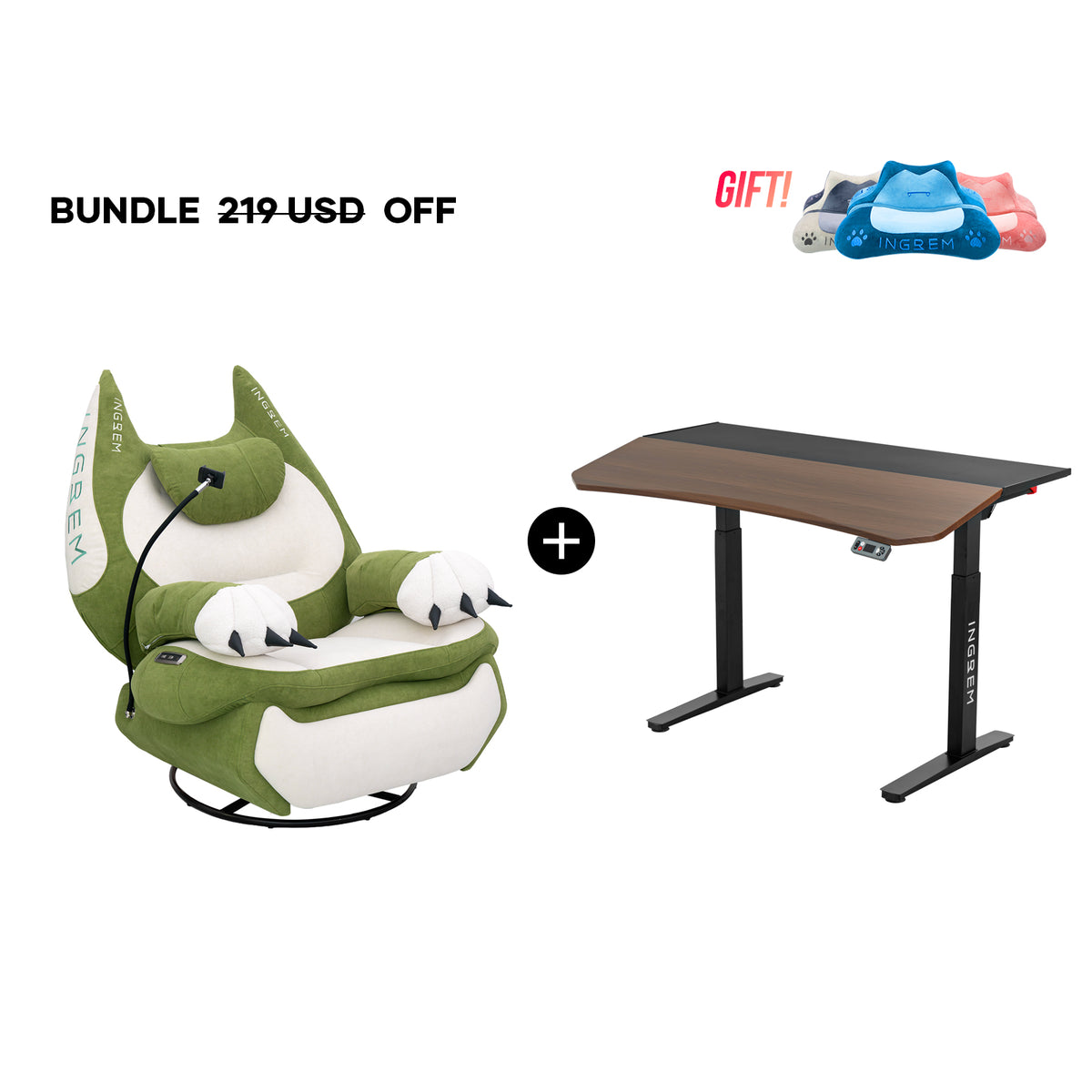 Fat Cat Recliner + Tilt Desk Bundle