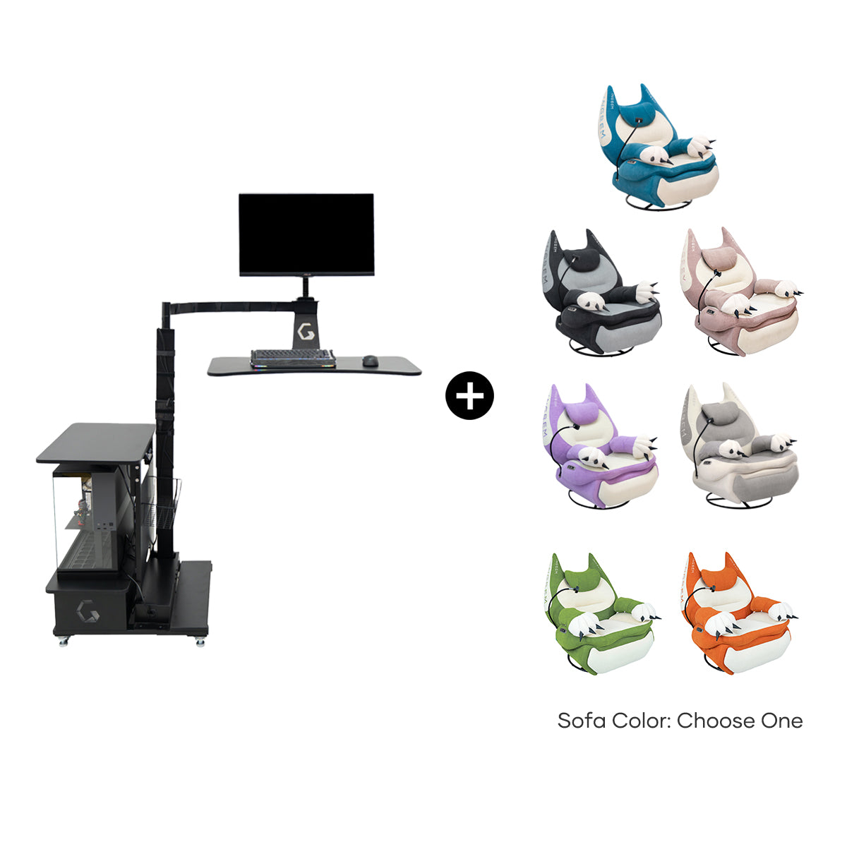 Fat Cat Recliner + Floating Desk Bundle