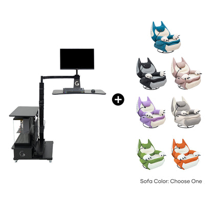 Fat Cat Recliner + Floating Desk Bundle