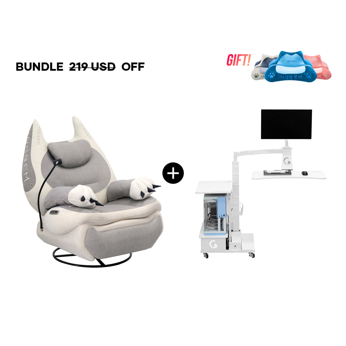 Fat Cat Sofa + Floating table（For US Customers Only）