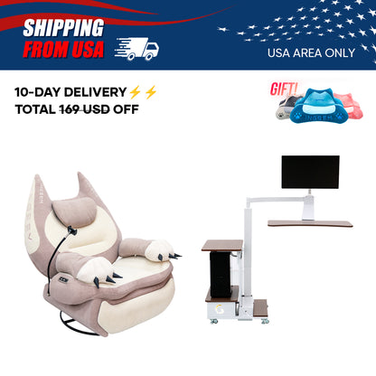 【For US Customers Only 10-Day Delivery⚡️⚡️】Power smart Sofa Recliner+Floating table