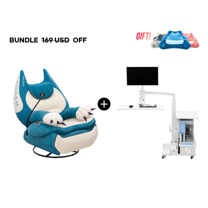 Fat Cat Recliner + Floating Desk Bundle
