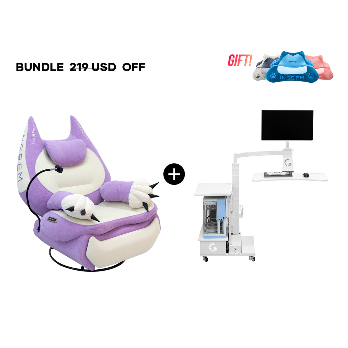 Fat Cat Sofa + Floating table（For US Customers Only）