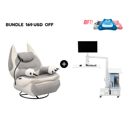 Fat Cat Recliner + Floating Desk Bundle
