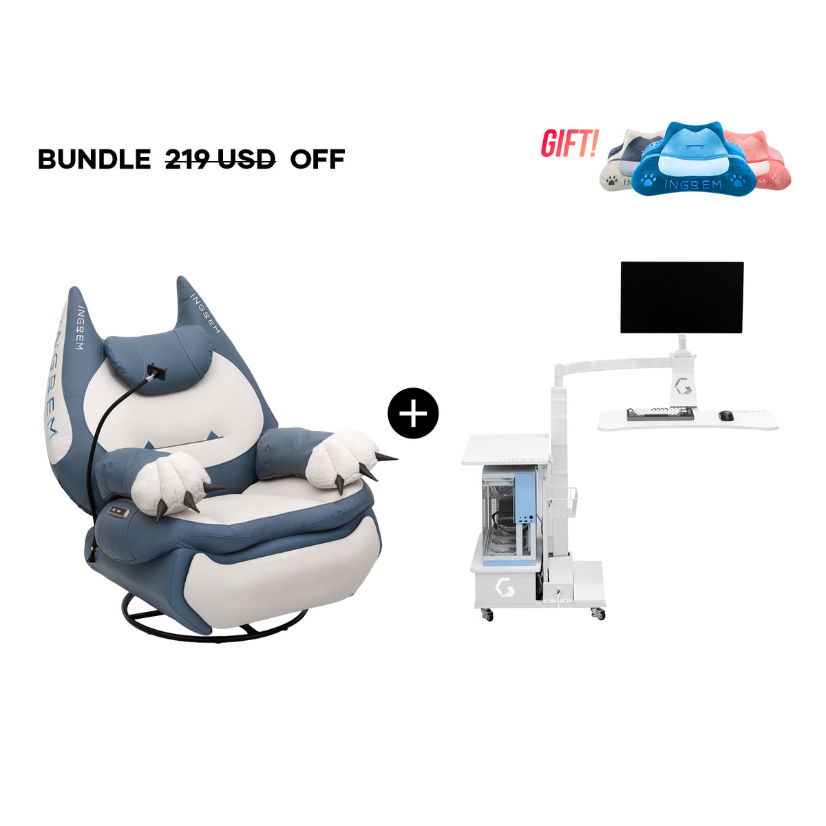 Fat Cat Sofa + Floating table（For US Customers Only）