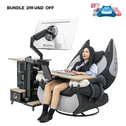 Fat Cat Recliner + Floating Desk Bundle