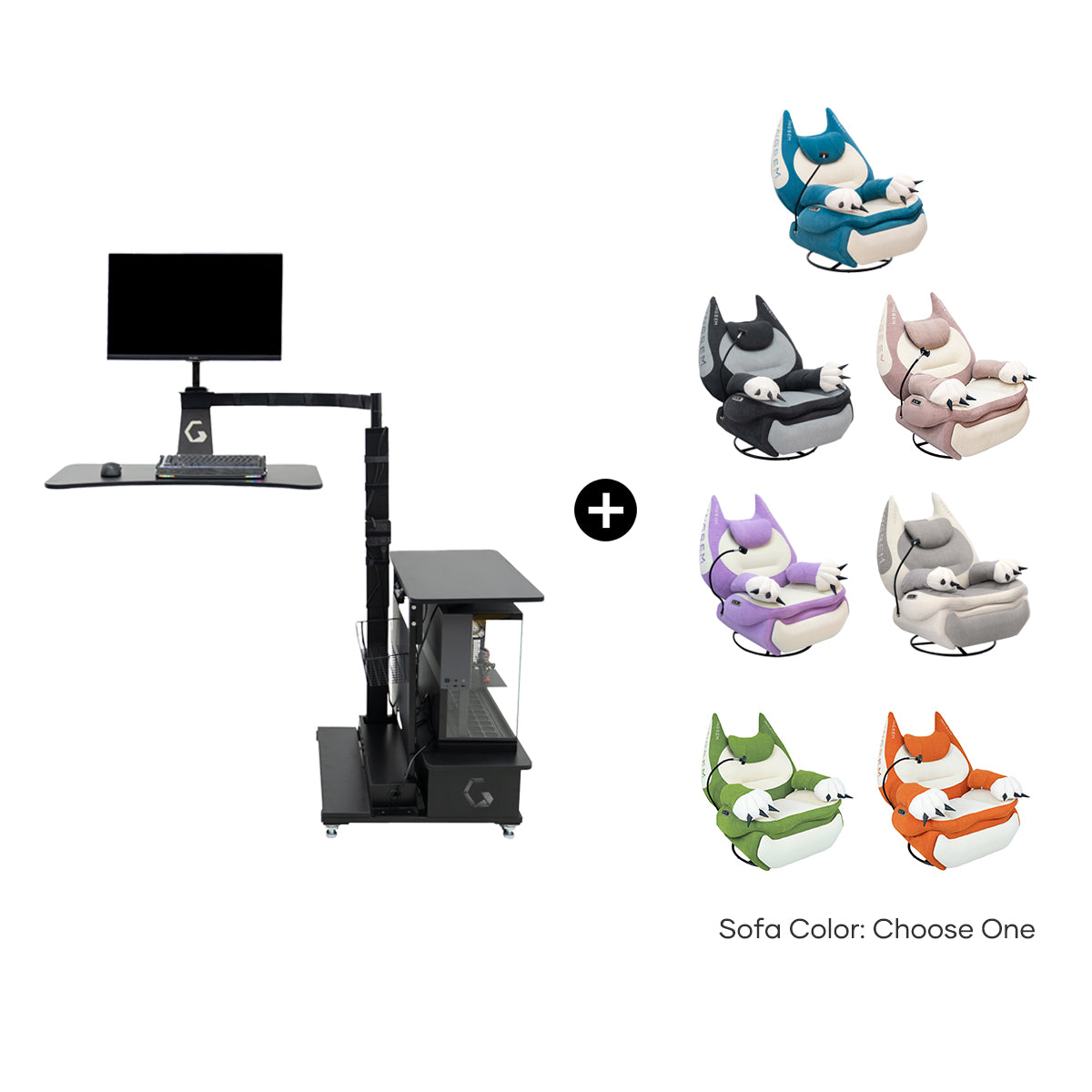 Fat Cat Recliner + Floating Desk Bundle
