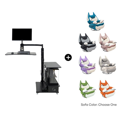 Fat Cat Recliner + Floating Desk Bundle