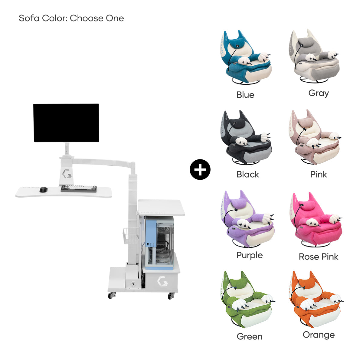Fat Cat Recliner + Floating Desk Bundle