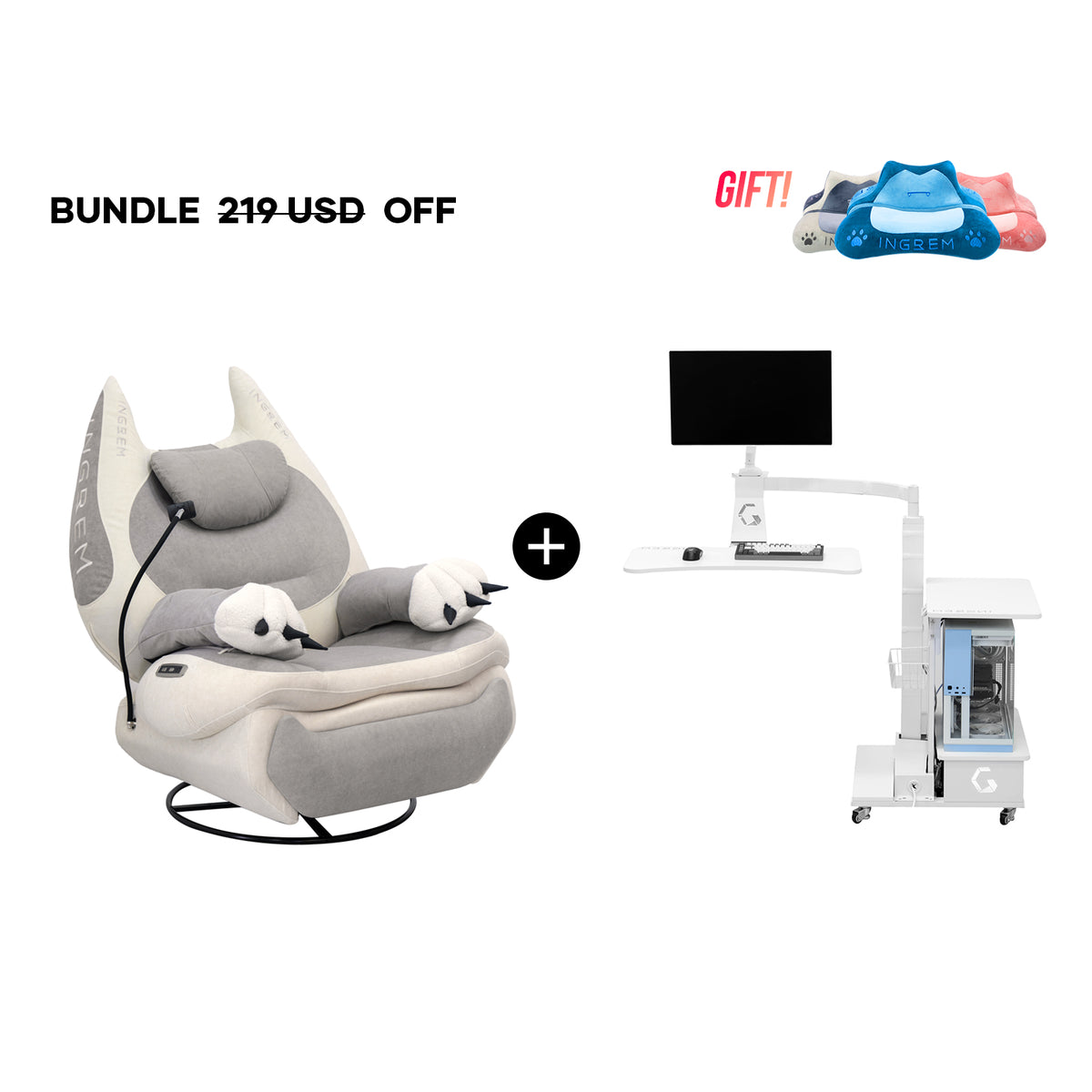 Fat Cat Sofa + Floating table（For US Customers Only）