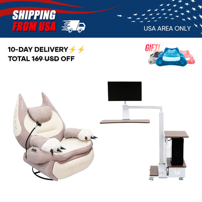 【For US Customers Only 10-Day Delivery⚡️⚡️】Power smart Sofa Recliner+Floating table