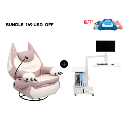 Fat Cat Recliner + Floating Desk Bundle