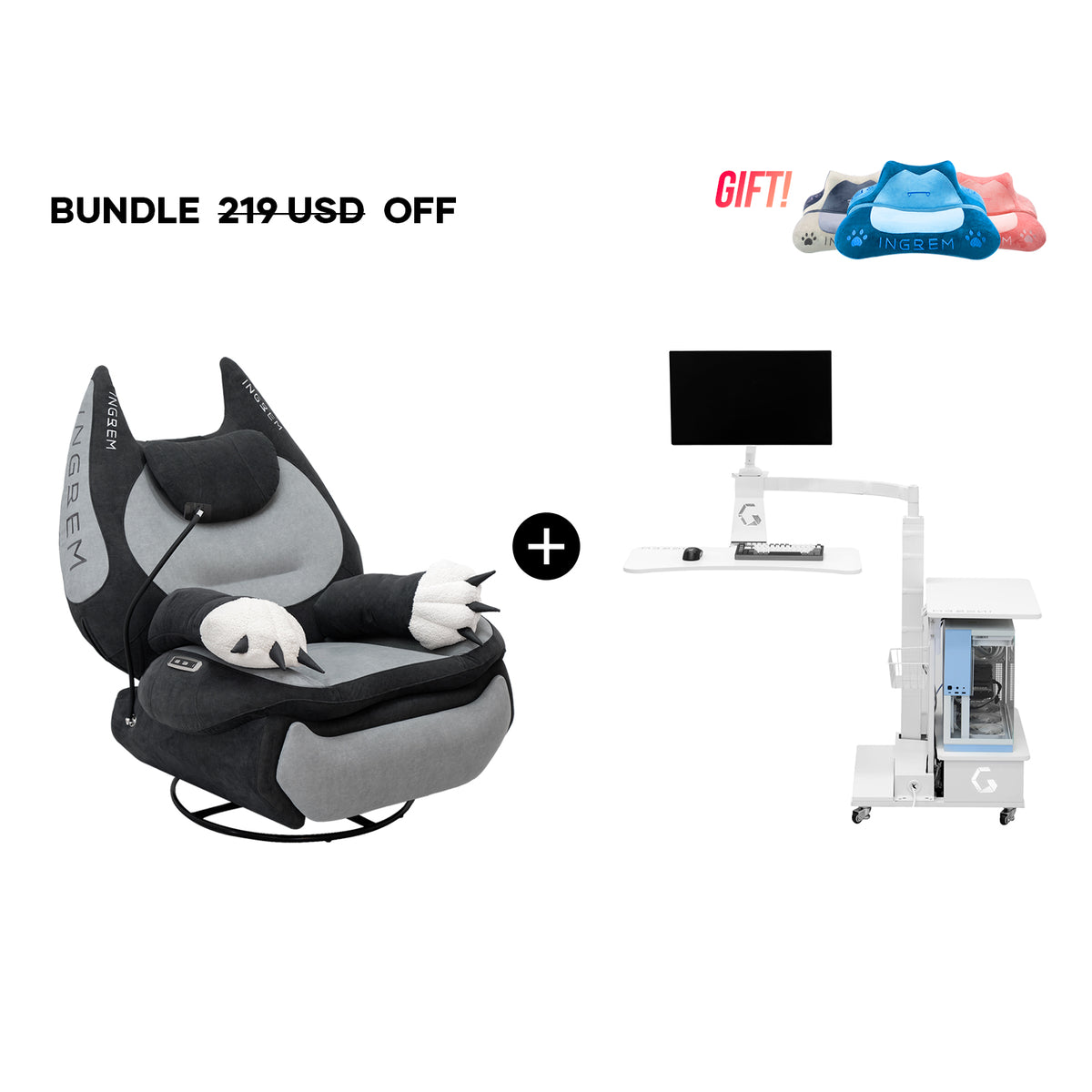 Fat Cat Sofa + Floating table（For US Customers Only）