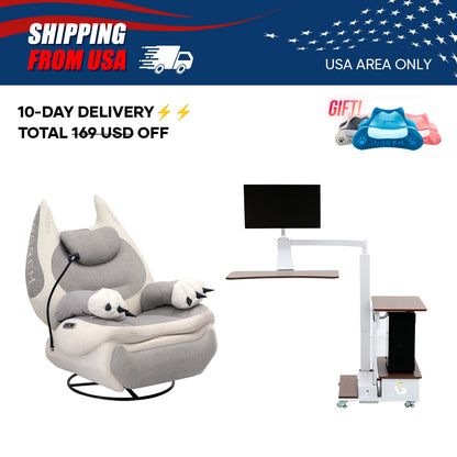 【For US Customers Only 10-Day Delivery⚡️⚡️】Power smart Sofa Recliner+Floating table