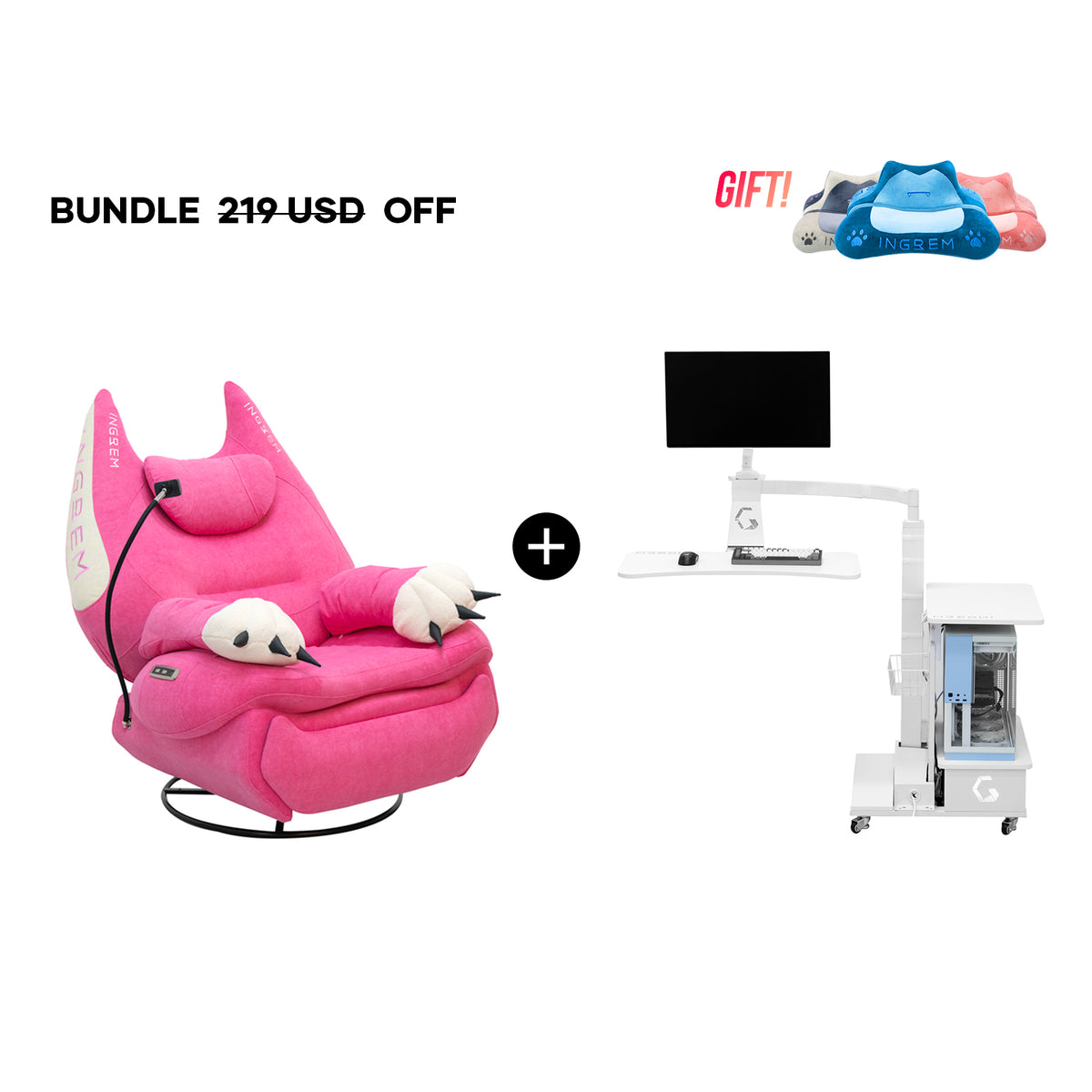 Fat Cat Sofa + Floating table（For US Customers Only）