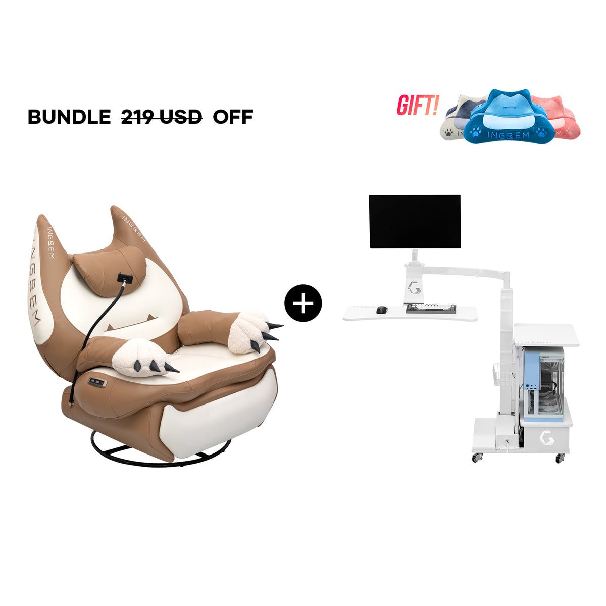 Fat Cat Sofa + Floating table（For US Customers Only）