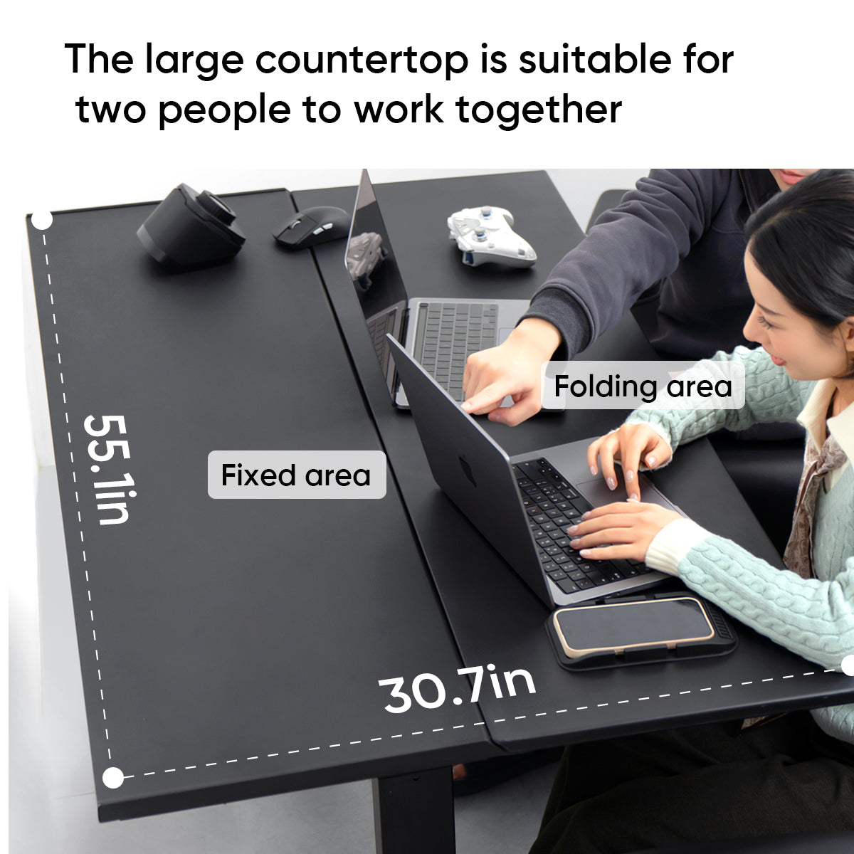 Recliner + tilt-adjustable desk