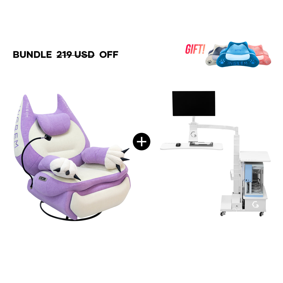Fat Cat Sofa + Floating table（For US Customers Only）