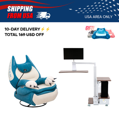 【For US Customers Only 10-Day Delivery⚡️⚡️】Power smart Sofa Recliner+Floating table