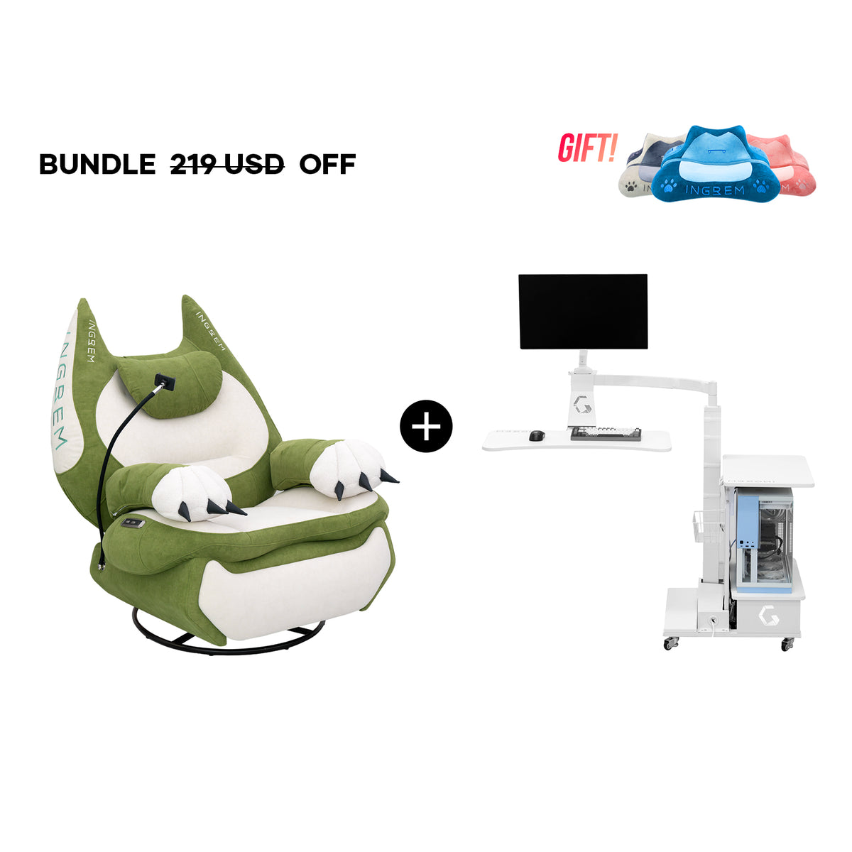 Fat Cat Sofa + Floating table（For US Customers Only）