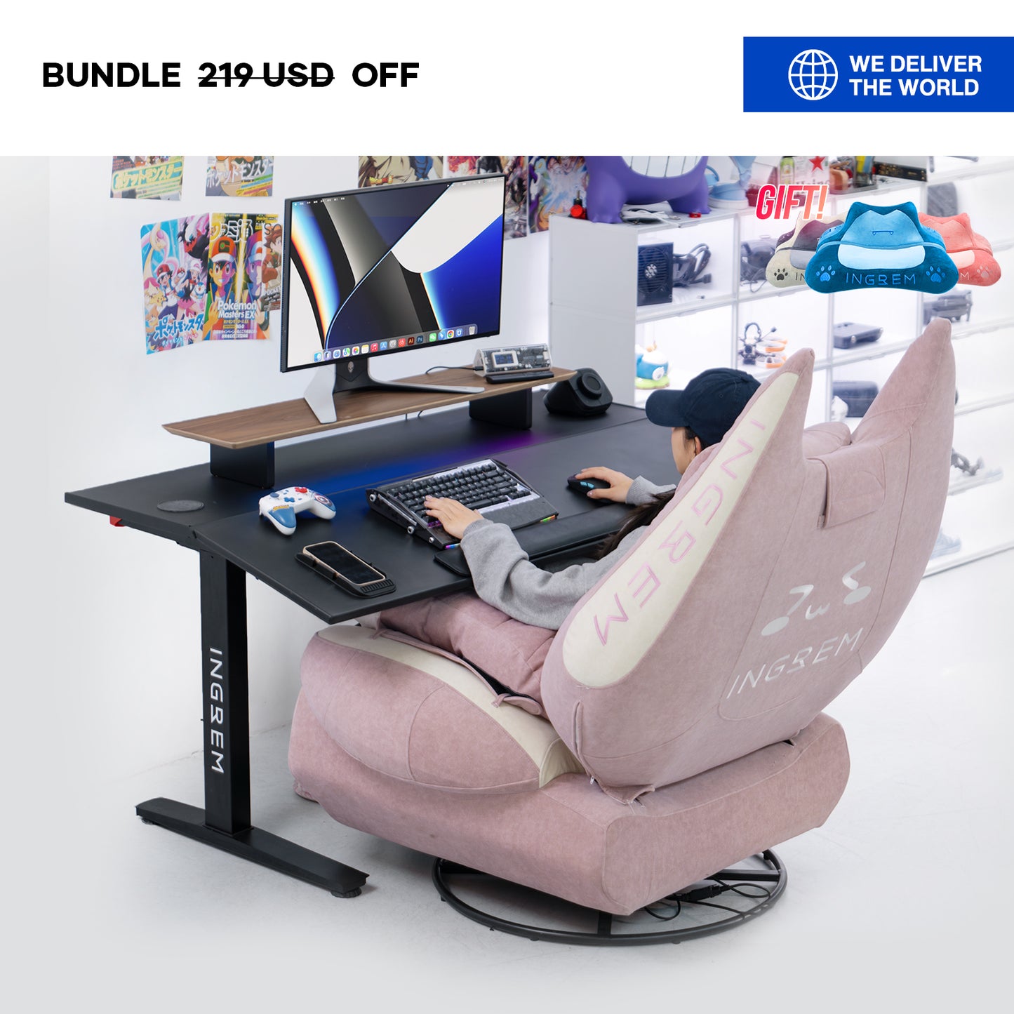 Fat Cat Recliner + Tilt Desk Bundle