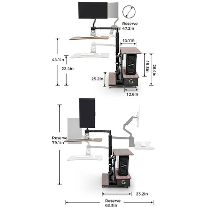 【For US Customers Only 10-Day Delivery⚡️⚡️】Power smart Sofa Recliner+Floating table