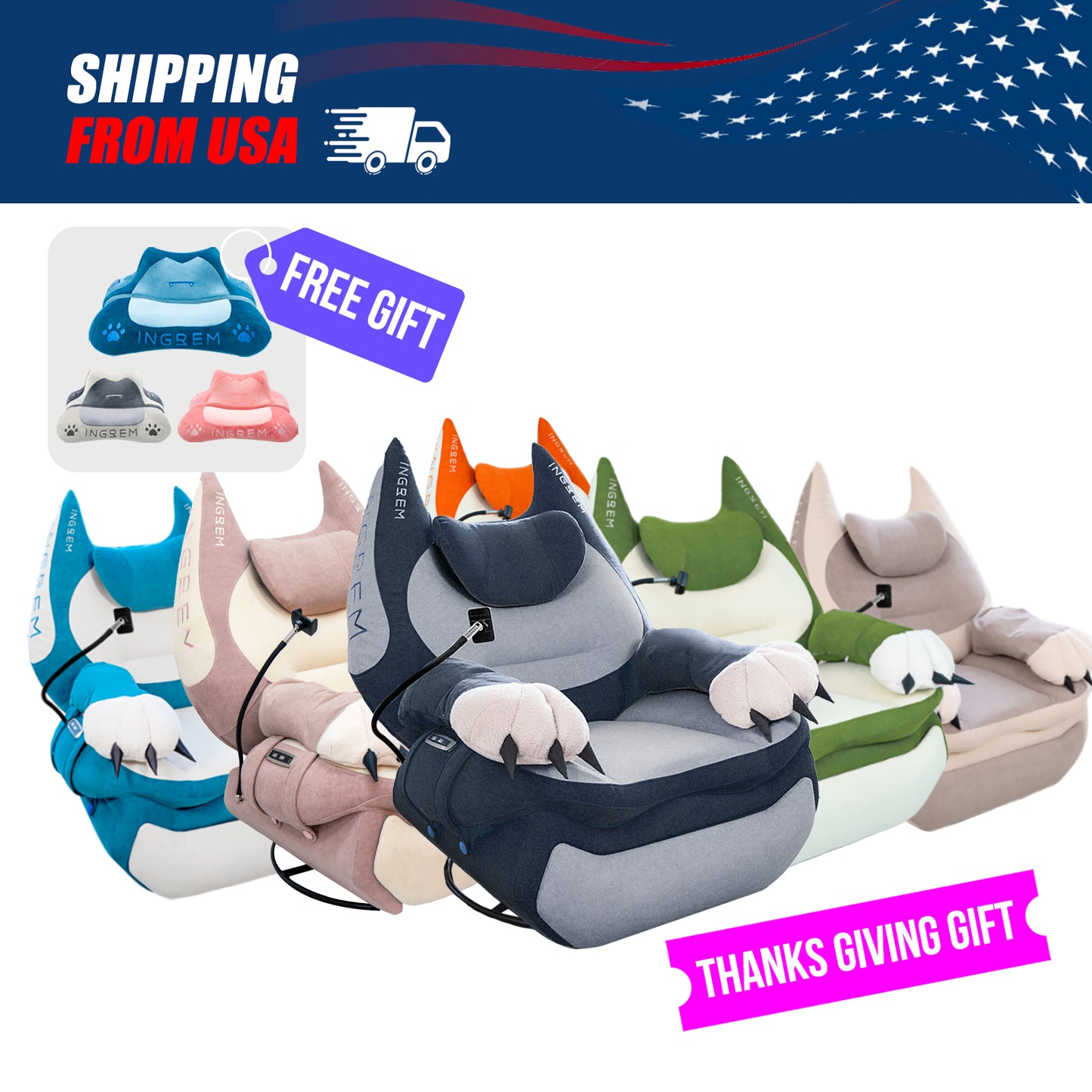 【Shipping from US warehouse】Power smart Sofa Recliner