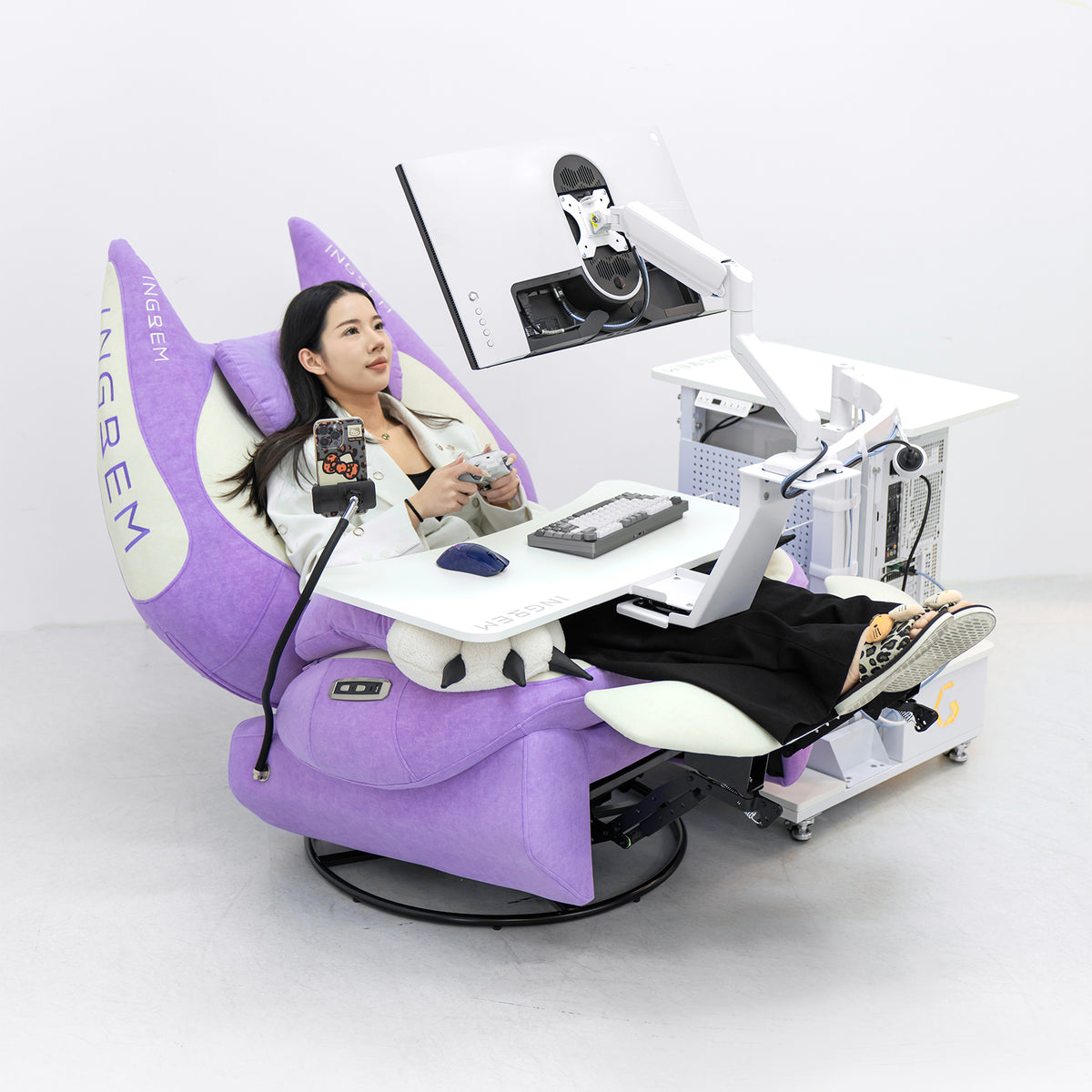 Fat Cat Recliner + Floating Desk Bundle