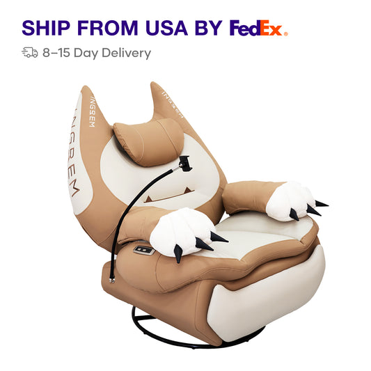 INGREM Fat Cat Leather Power Recliner【For US Customers Only】
