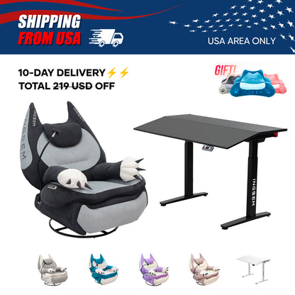【For US Customers Only 10-Day Delivery⚡️⚡️】Power smart Sofa Recliner+Tilt-adjustable desk