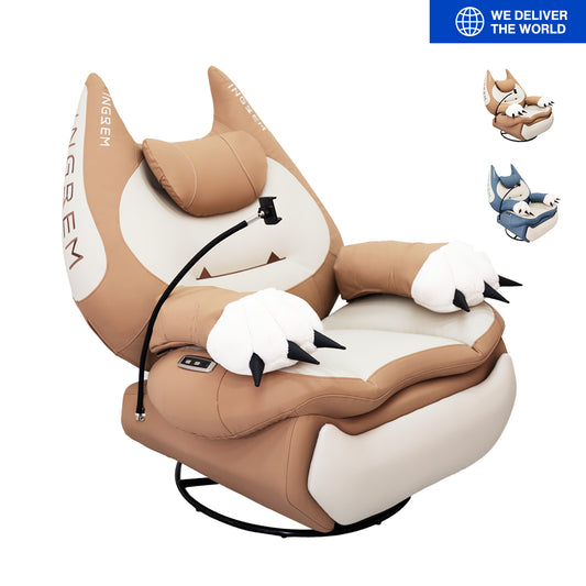 INGREM Super Leather Fat Cat Power Recliner