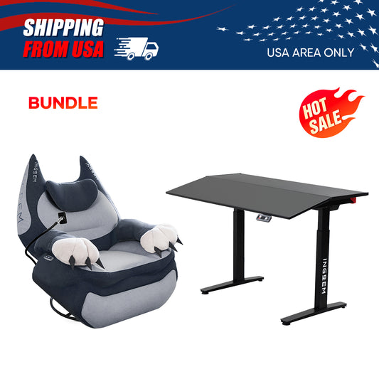 【Shipping from US warehouse】Power smart Sofa Recliner+Tilt-adjustable desk
